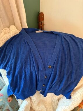 LOFT V-Neck Button Cardigan